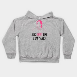 boys don't like funny girls Kids Hoodie